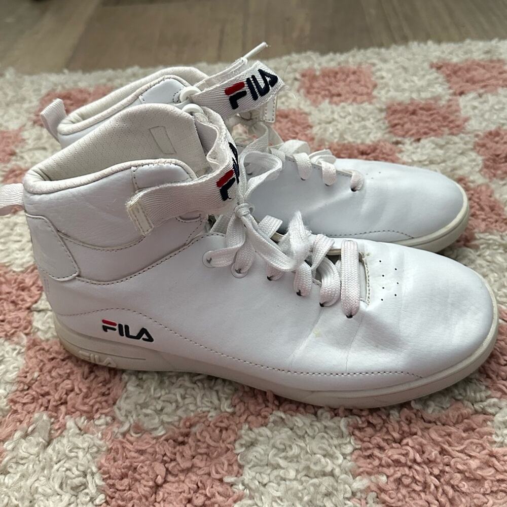 FILA 8 Women’s Court High Top Sneakers White Retro Tennis Streetwear Shoes